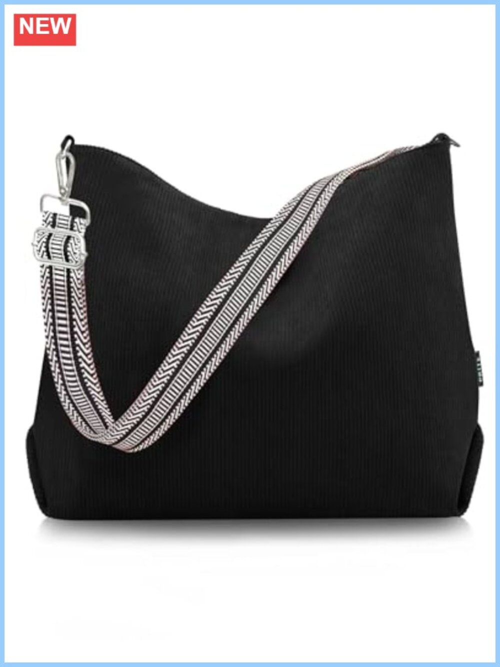 Corduroy Tote Bag Oversized Shoulder Crossbody Adjustable Strap